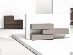 Mason modular storage units with grooves - Possible compositions with the elements available in the product sheet