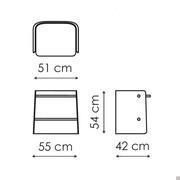 Side table Parentesi by Bonaldo - Measurements