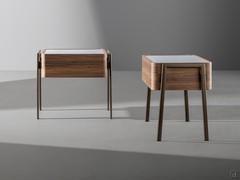 Partout bedside table by Bonaldo available in two widths, 57 and 70 cm both with a height of 50 cm