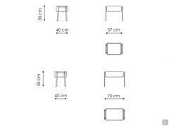 Partout bedside table by Bonaldo - models and measurements