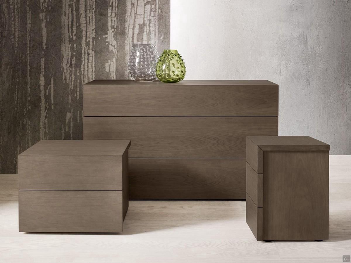 Minimal open-pore oak dressers and nightstands Leo - two- and three-drawer nightstands and 3-drawer dressers