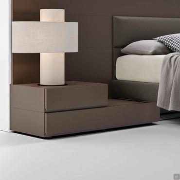 Mason lacquered wood sectional nightstand