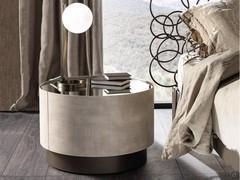 Round bedside table 1 drawer Mirto by Cantori