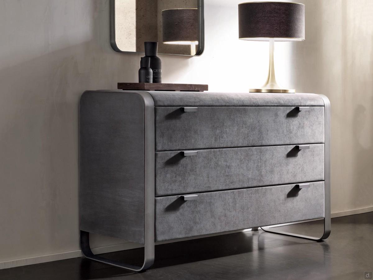 Elvis upholstered chest of drawers by Cantori 