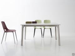 Shield extending table with ceramic top