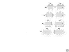  Shield extendable table - Table seats scheme