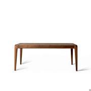 Daiki checked top wooden table, rectangular top