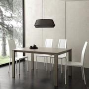 Dede table with satin fingerprintproof glass top