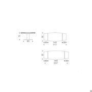 Models and Measurements of the Linus table by Cattelan