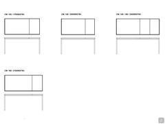 Main extending table with triangular legs - dimension diagram