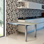 Dant rectangular shaped extending kitchen peninsula