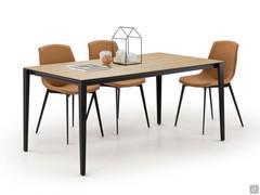 Hiroshi extendable dining table with 160 x 90 cm top