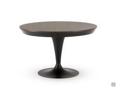 Round extending table Elio with top in melamine and painted metal structure