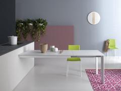 Clancy wall-mounted extending table with Zen leg and melamine top 