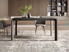 Albert dining table with laminate top in imperial black finish