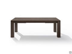 Calepio extending table (with under-top extensions) in open-pore oak