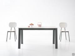 Clancy extending dining table with Delta legs in a rectangular 140 x 80 cm shape