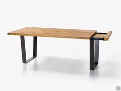 Sorrel extending table with sled base