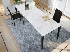 Extendable ceramic kitchen table Diogo, can also be used in the living room as a dining table