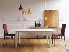 Wooden table Elton totally white, can also be used as a table for living room or living area