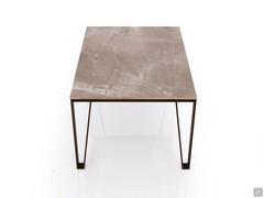 Top in light grey brushed cement melamine