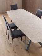 Layered HPL top for Ludwig extending table barrel-shaped top