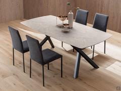 Ludwig dining room table, seating six when closed but extendable up to 300 cm depending on the model configured