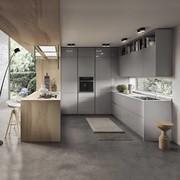 U-shaped kitchen for open space