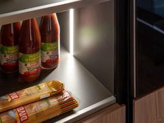 LED strip inside a tall larder unit