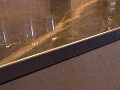 Laminam Noir Desire Gloss top and Fender melamine door edge detail - customer photo