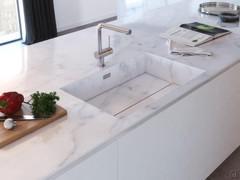 Sink integrated into the laminam top