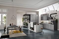 Horseshoe kitchen with double-sided island ideal for open space