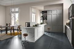 A u-shaped kitchen provides the perfect work space for storing, preparing, cooking