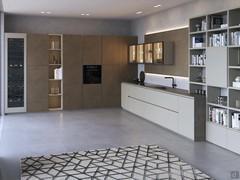 Modern corner kitchen with wine cellar Plan 04