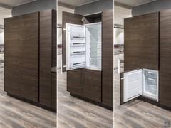 Column with built-in refrigerator and freezer