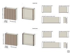 Layout of Salice Exedra2 mechanism for concealed doors