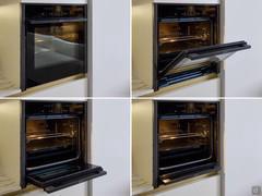 Oven with retractable door