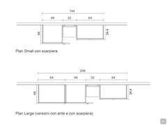 Plan 37 hallway cabinet with shoe rack and coat hooks - Specific Measurements