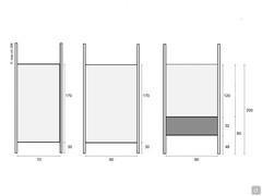 Byron floor-to-ceiling hallway coat rack system - Models and measurements