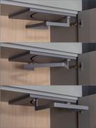 Convenient rotating jacket rack mechanism for insertion into side columns cm 64 and 96