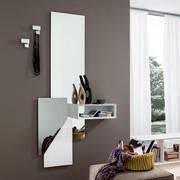 Cornelius hall unit with high mirror. Open box in white melamine