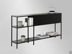 Metal and glass entryway cabinet Riva, available in different sizes and configurations