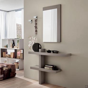 Gellert hallway shelving column with mirror