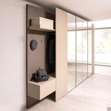 Wardrobe with coat hanger with shelves Wide 01