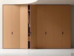 Focus Wide hinged wardrobe here in Coccio matt lacquered with IM handle