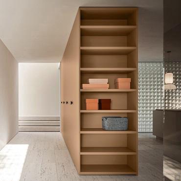 Wardrobe with end bookcase for Wide collection compositions