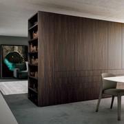 Wardrobe with end bookcase for hinged compositions Wide in height 229.5 cm