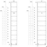 Module specific dimensions - wardrobe with built-in bookcase Wide