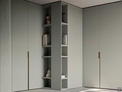 Wardrobe with dressing element Wide in model with external open compartments + internal shelf