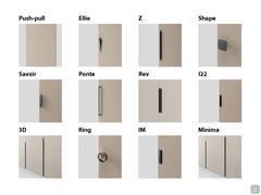 Overview of handles available on the Wide corner module in case of configuration with Focus door